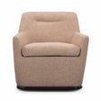 TOV Mado Peach Textured Contract-Grade Fabric Swivel Accent Chair