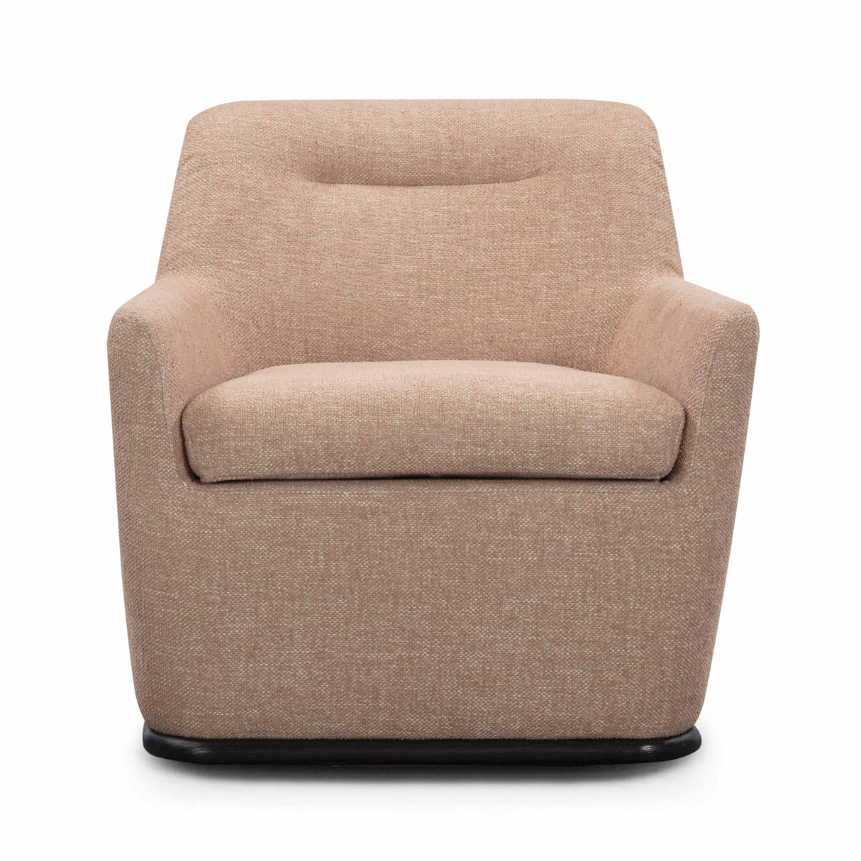 TOV Mado Peach Textured Contract-Grade Fabric Swivel Accent Chair