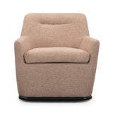 TOV Mado Peach Textured Contract-Grade Fabric Swivel Accent Chair