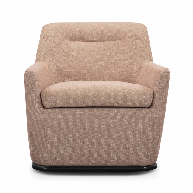 TOV Mado Peach Textured Contract-Grade Fabric Swivel Accent Chair