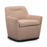 TOV Mado Peach Textured Contract-Grade Fabric Swivel Accent Chair