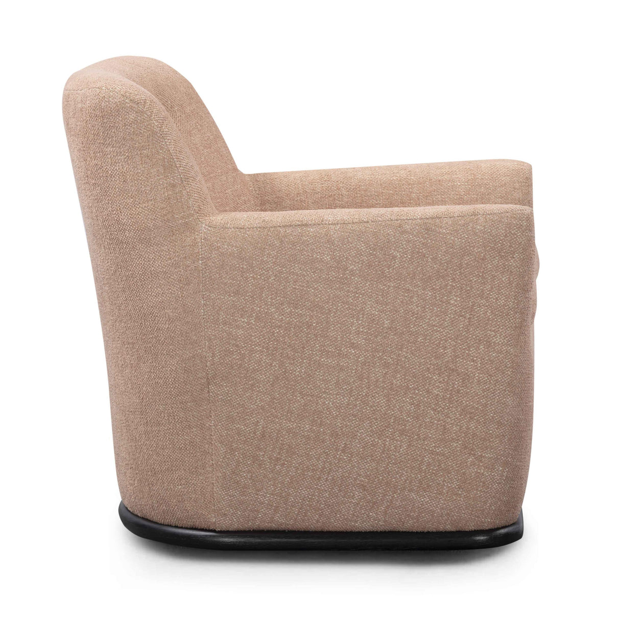 TOV Mado Peach Textured Contract-Grade Fabric Swivel Accent Chair