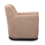 TOV Mado Peach Textured Contract-Grade Fabric Swivel Accent Chair