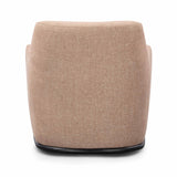 TOV Mado Peach Textured Contract-Grade Fabric Swivel Accent Chair