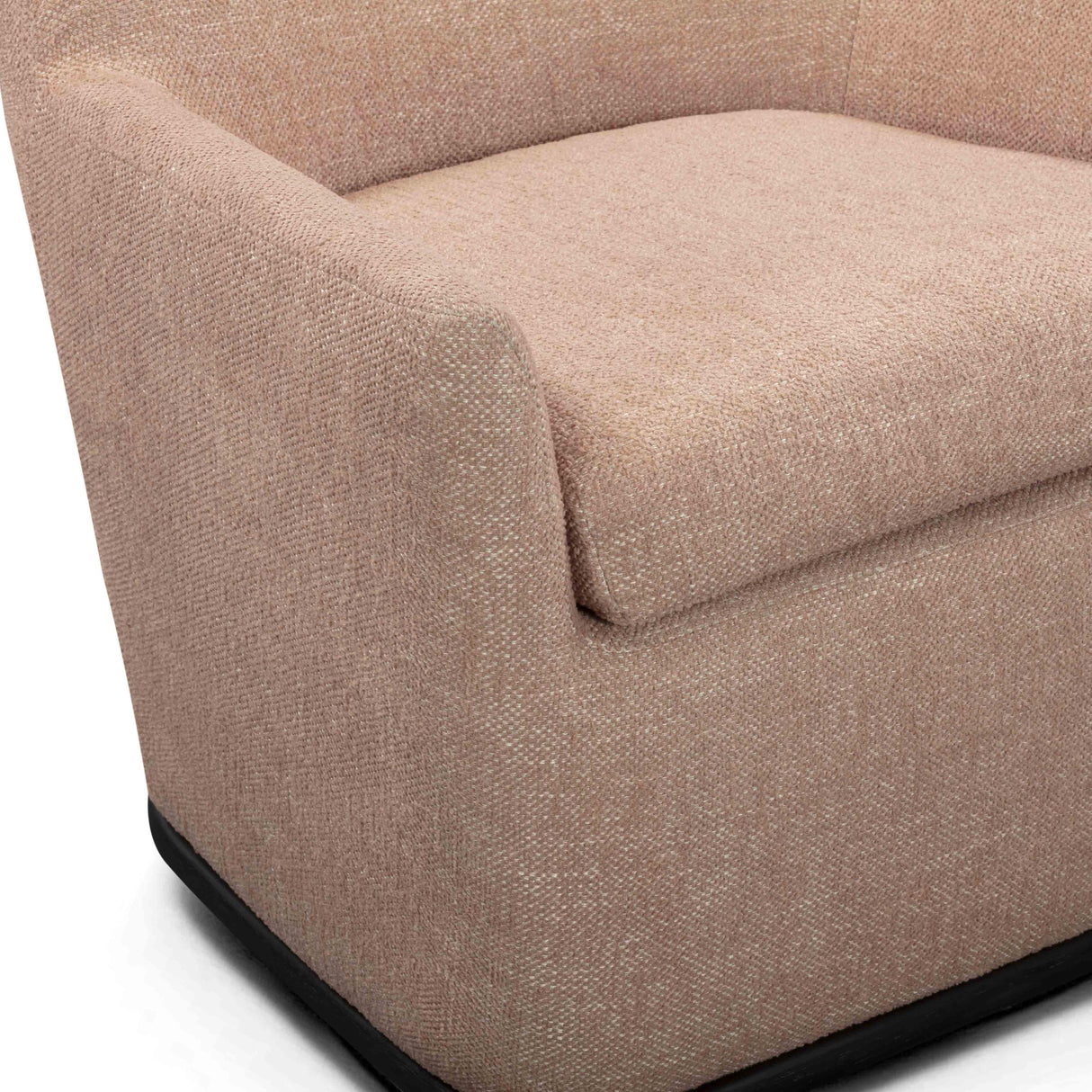 TOV Mado Peach Textured Contract-Grade Fabric Swivel Accent Chair