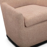 TOV Mado Peach Textured Contract-Grade Fabric Swivel Accent Chair