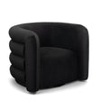 TOV Curves Performance Velvet Swivel Accent Chair