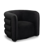 TOV Curves Performance Velvet Swivel Accent Chair
