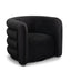 TOV Curves Performance Velvet Swivel Accent Chair