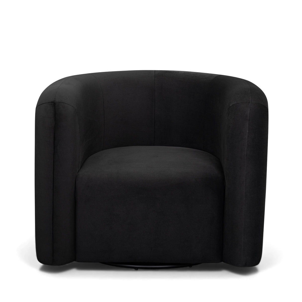TOV Curves Performance Velvet Swivel Accent Chair