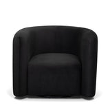 TOV Curves Performance Velvet Swivel Accent Chair