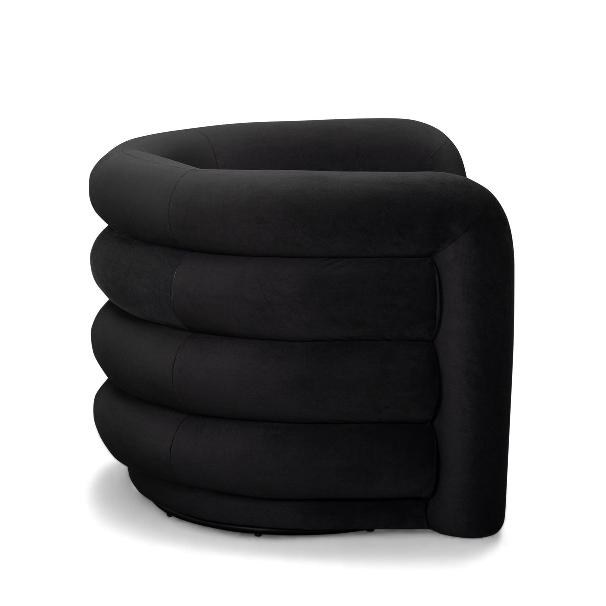 TOV Curves Performance Velvet Swivel Accent Chair
