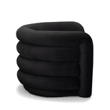 TOV Curves Performance Velvet Swivel Accent Chair