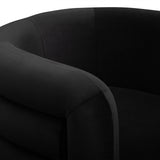 TOV Curves Performance Velvet Swivel Accent Chair