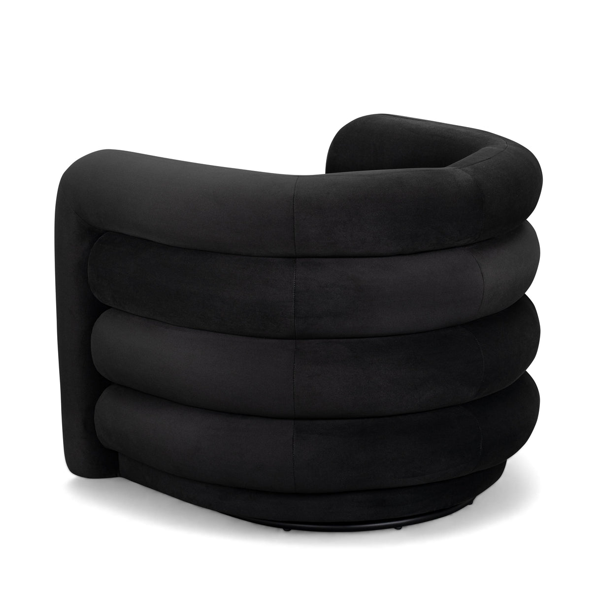 TOV Curves Performance Velvet Swivel Accent Chair