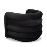TOV Curves Performance Velvet Swivel Accent Chair