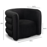 TOV Curves Performance Velvet Swivel Accent Chair