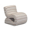 TOV Senna Taupe Organic Stripes Contract-Grade Jacquard Fabric Accent Chair
