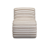 TOV Senna Taupe Organic Stripes Contract-Grade Jacquard Fabric Accent Chair