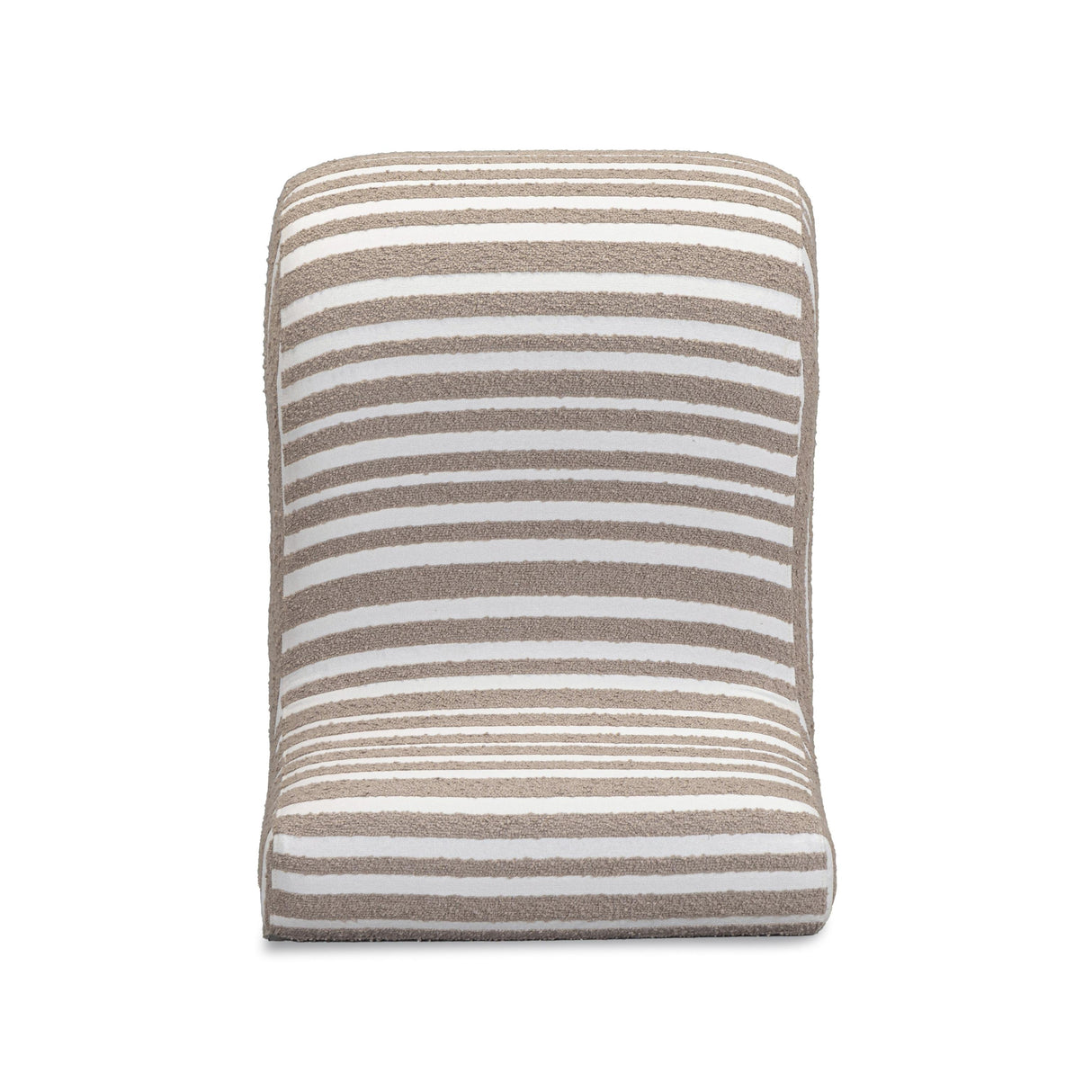 TOV Senna Taupe Organic Stripes Contract-Grade Jacquard Fabric Accent Chair