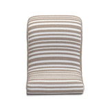 TOV Senna Taupe Organic Stripes Contract-Grade Jacquard Fabric Accent Chair
