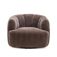 TOV Jasmine Upcycled Contract-Grade Basketweave Fabric Swivel Accent Chair