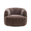 TOV Jasmine Upcycled Contract-Grade Basketweave Fabric Swivel Accent Chair