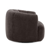 TOV Jasmine Storm Grey Upcycled Chenille Swivel Accent Chair