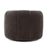 TOV Jasmine Storm Grey Upcycled Chenille Swivel Accent Chair