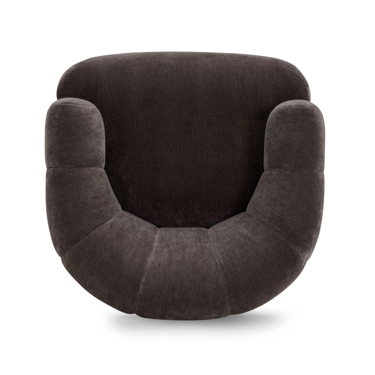 TOV Jasmine Storm Grey Upcycled Chenille Swivel Accent Chair