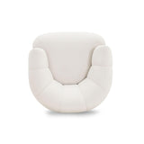 TOV Jasmine Cream Velvet Swivel Accent Chair