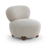 TOV Pucker Warm Grey Boucle Accent Chair