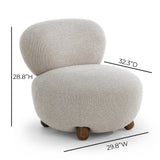 TOV Pucker Warm Grey Boucle Accent Chair