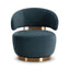TOV Austin Dark Teal Performance Velvet Swivel Accent Chair