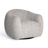 TOV Judy Black and White Woven Performance Fabric Swivel Chair