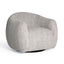 TOV Judy Black and White Woven Performance Fabric Swivel Chair