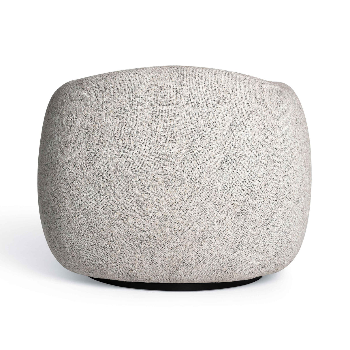 TOV Judy Black and White Woven Performance Fabric Swivel Chair