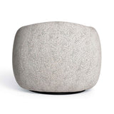 TOV Judy Black and White Woven Performance Fabric Swivel Chair