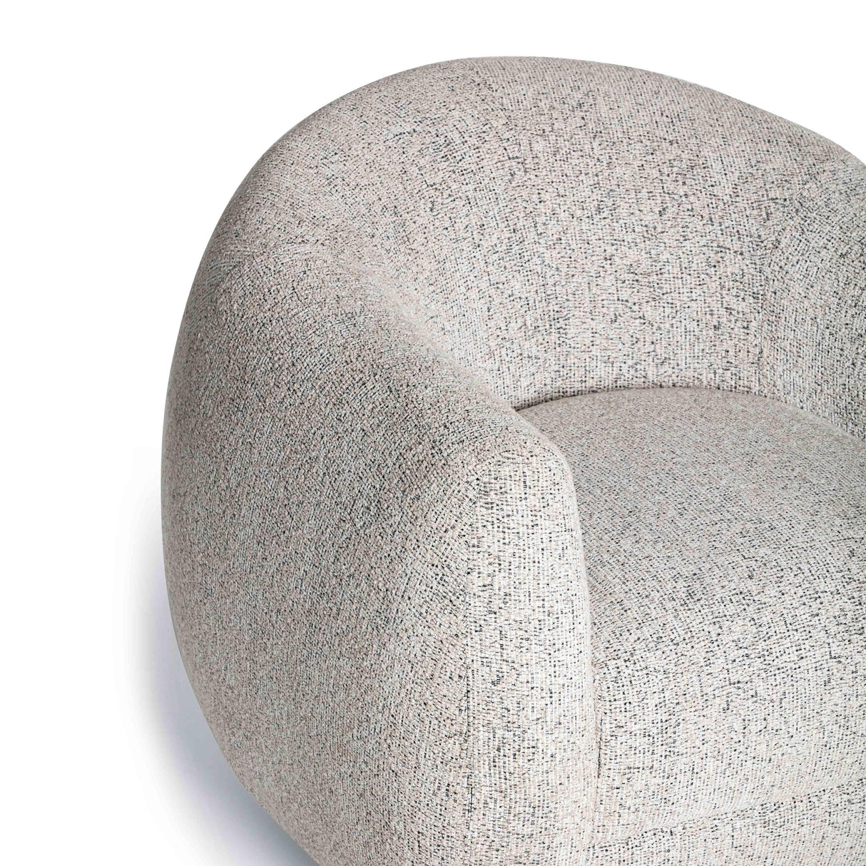 TOV Judy Black and White Woven Performance Fabric Swivel Chair