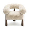 TOV Spara Contract-Grade Straight Vegan Shearling Accent Chair