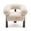 TOV Spara Contract-Grade Straight Vegan Shearling Accent Chair