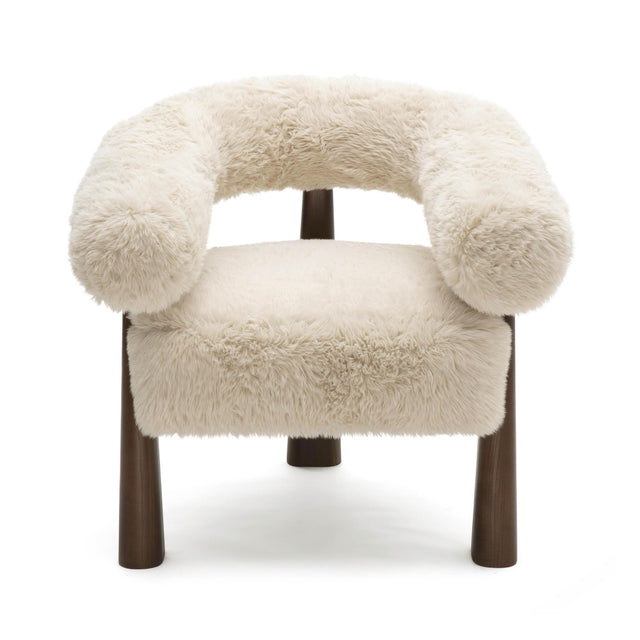 TOV Spara Contract-Grade Straight Vegan Shearling Accent Chair