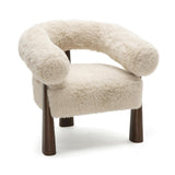 TOV Spara Contract-Grade Straight Vegan Shearling Accent Chair
