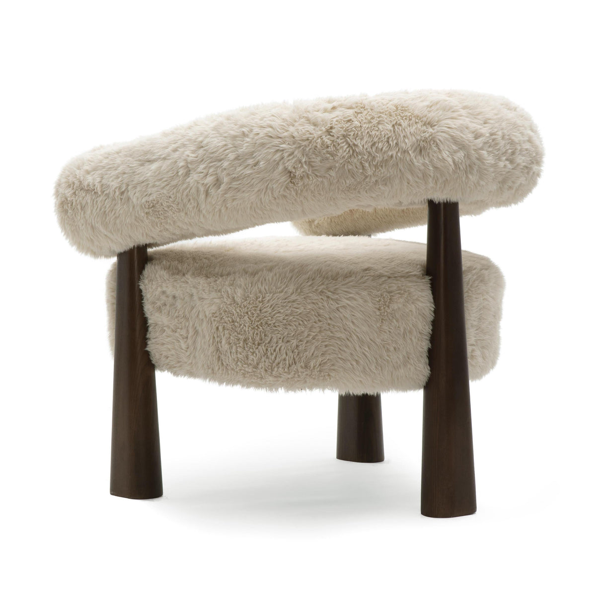 TOV Spara Contract-Grade Straight Vegan Shearling Accent Chair