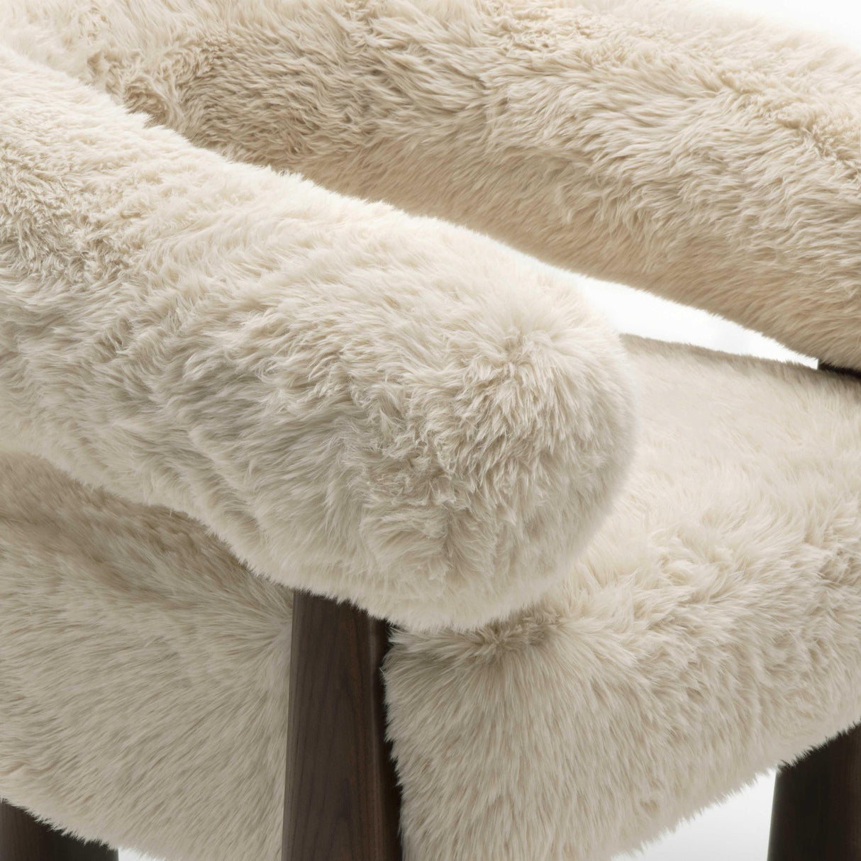 TOV Spara Contract-Grade Straight Vegan Shearling Accent Chair
