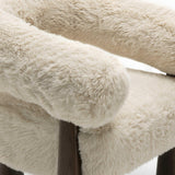 TOV Spara Contract-Grade Straight Vegan Shearling Accent Chair