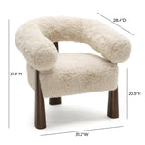 TOV Spara Contract-Grade Straight Vegan Shearling Accent Chair