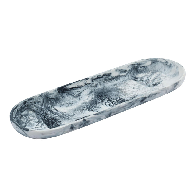 TOV Mera Black &amp; White Long Resin Serving Platter