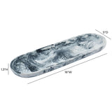 TOV Mera Black &amp; White Long Resin Serving Platter