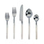 TOV Frose Silver Stainless Steel Flatware - Set of 5 Pieces - Service For 1
